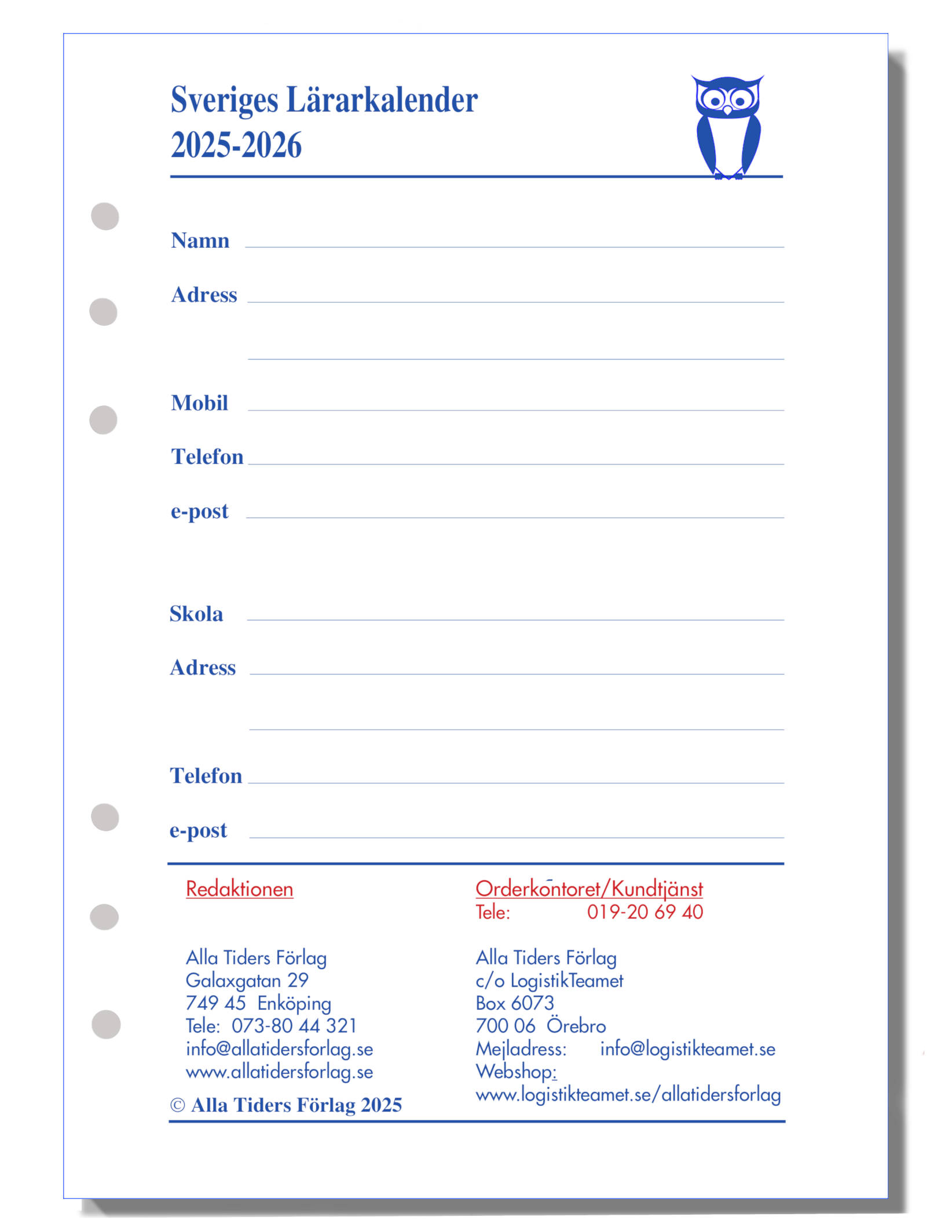Sveriges Lärarkalender - Grundsats